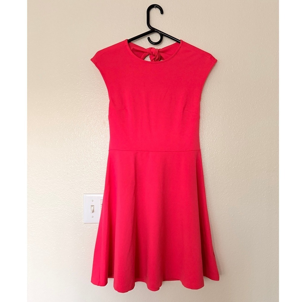 Gap Fit & Flare Dress‎ Open Back Sleeveless Casual Party Hot Pink Size S NWT